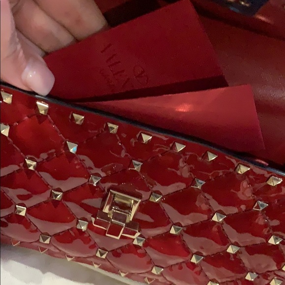 Valentino red studded purse - Picture 5 of 5